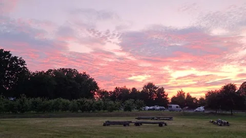 Bright red sunset. Stock-Footage 312230668