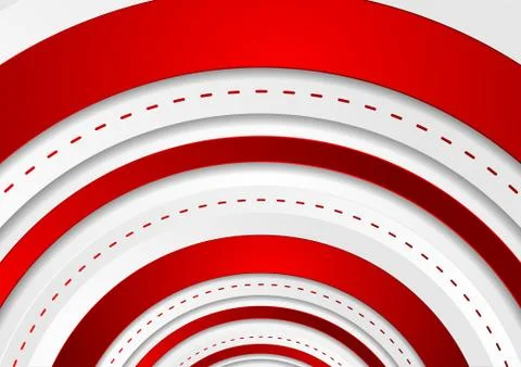 Bright red tech circles geometric background イラスト素材