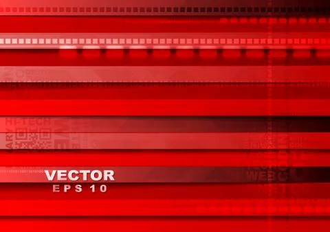 Bright red tech vector background 스톡 일러스트