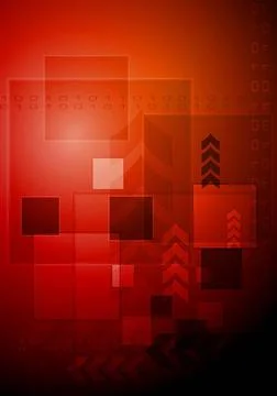 Bright red technology background. Vector illustration Bright red technolog... Stock Photos
