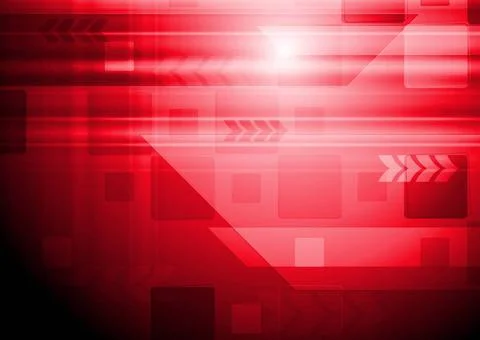 Bright red technology design with arrows. Vector backdrop eps 10 Bright re... Stock Photos