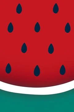 Bright red watermelon with seed background Stock-Illustration