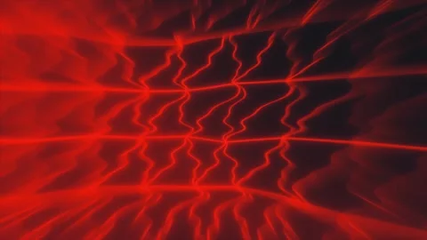 Bright red wave patterns create mesmerizing dynamic motion Stock Footage 310396847