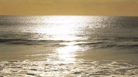 Bright reflection sunset on Pacific ocean Stock Footage 120368739