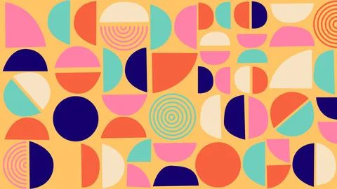 Bright retro geometric background Stock Illustration