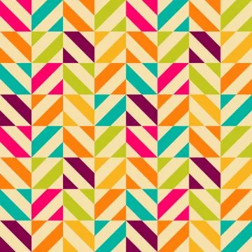 Bright retro vector seamless pattern Stock Illustration