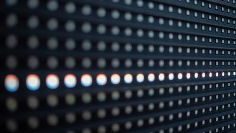 Bright RGB led elements close-up shoot with shallow depth of field Foto stock