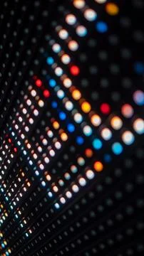 Bright RGB led elements close-up shoot with shallow depth of field Foto stock
