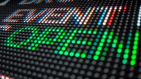 Bright RGB led elements close-up shoot with shallow depth of field Stock Photos