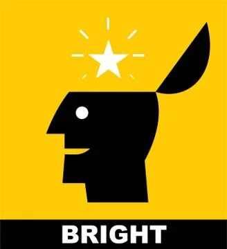 Bright. Rising star. Genius. Stock Illustration