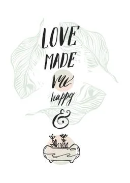 Bright romantic background in vector. Delightful card in modern style. Adorable Stock Illustration