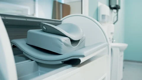 Bright room for computed tomography. Operator's Stock Footage 163366926