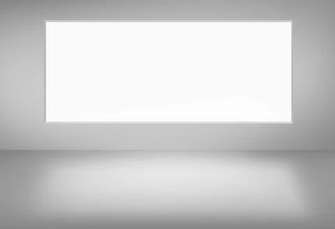 Bright room with windows. 3D render Stock Illustration