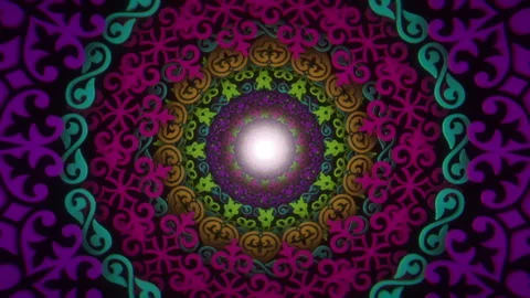 BRIGHT  ROTATED TUNNEL Stock Footage 143659117