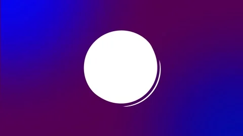 Bright round appearance on violet blue background Video stock 145117574