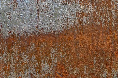 Bright rust texture on a sheet of metal. background, raw metal, orange rust Stock Photos