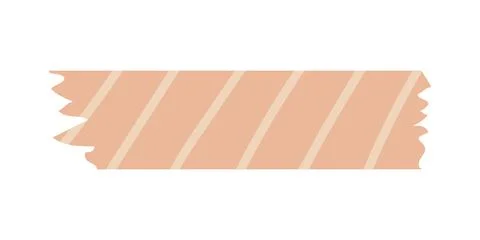 Bright scandi vector border washi pattern with lines. Stylized scotch tape cute Stock Illustration