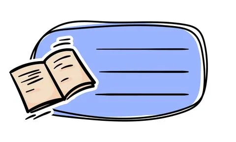 Bright school sticker with a school notebook Stock Illustration