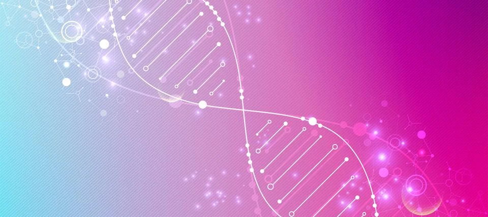 Bright scientific background. A creative idea for your business concept. DNA  스톡 일러스트