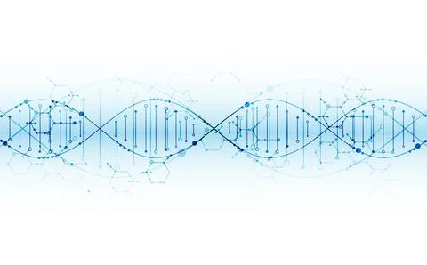 Bright scientific background. A creative idea for your business concept. DNA  Stock Illustration
