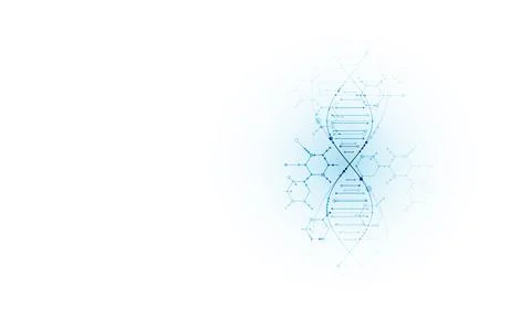 Bright scientific background. A creative idea for your business concept. DNA  Stock Illustration