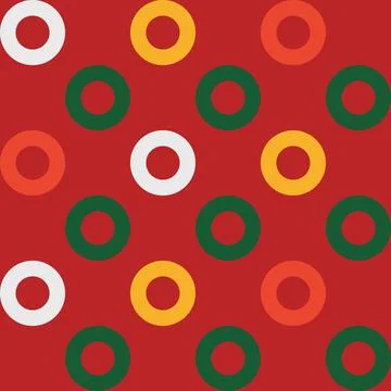 Bright seamless abstract geometric background with circles for New Year and C Illustrazione stock