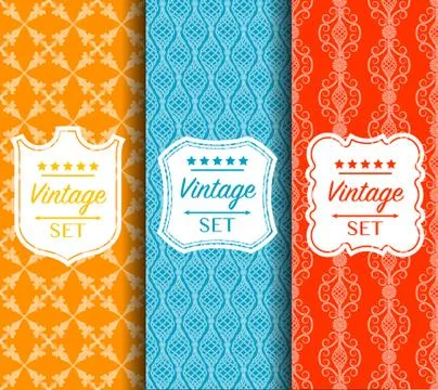 Bright seamless color vector pattern made of forged elements Stock Illustration