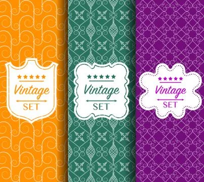 Bright seamless color vector pattern made of forged elements Illustrazione stock