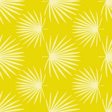 Bright seamless doodle pattern with creative fan palm leafs ornament design.  Illustrazione stock