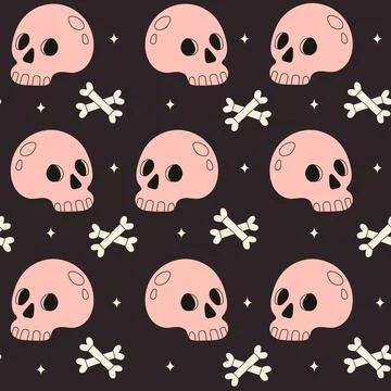 Bright seamless Happy Halloween pattern. 스톡 일러스트