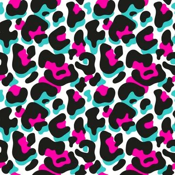 Bright seamless leopard pattern. Modern background design. Repeating print Stock Illustration