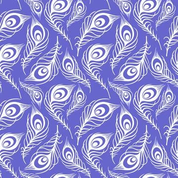 Bright seamless pattern of blue-violet and black-and-white butterflies on a.. Illustrazione stock