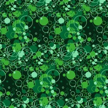 Bright seamless pattern of chaotic circles and rings Stockillustratie
