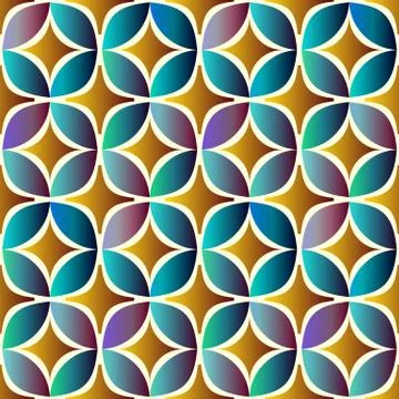Bright seamless pattern with geometric elements Stock Illustration