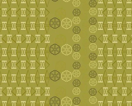 A bright, seamless pattern of geometric shapes in the shape of a lemon withou Stock Illustration