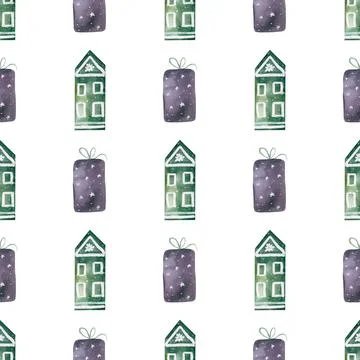 Bright seamless pattern for gift wrapping paper. Positive yellow doodle style Illustrazione stock