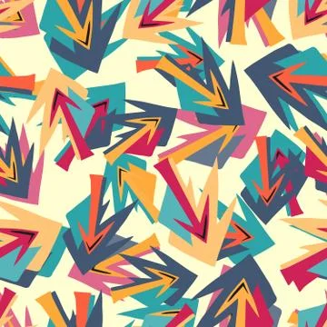 Bright seamless pattern in graffiti style for your design Stock Illustration
