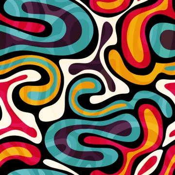 Bright seamless pattern in graffiti style for your design Stock Illustration