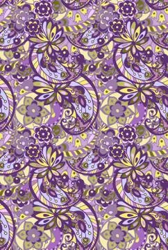Bright seamless pattern in purple colors Stock Illustration