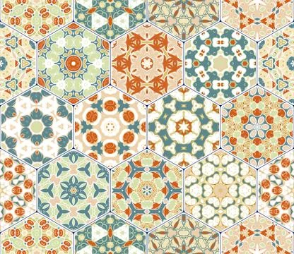 Bright seamless pattern tiles. 스톡 일러스트