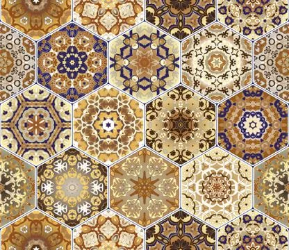 Bright seamless pattern tiles Stock-Illustration