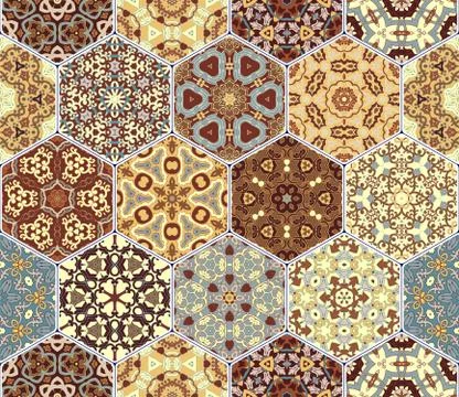 Bright seamless pattern tiles 스톡 일러스트