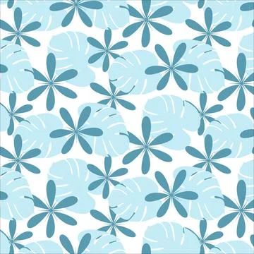 Bright seamless pattern in trendy winter shades with hand drawn elements on a Illustrazione stock