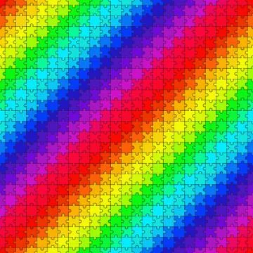 Bright seamless rainbow puzzle Stock Illustration