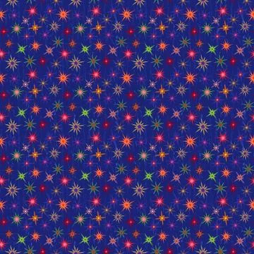 Bright seamless starry pattern Stock Illustration