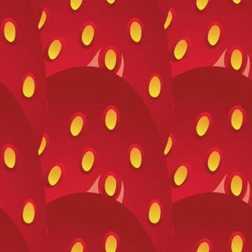 Bright Seamless Strawberry Pattern Vector Stock Illustration