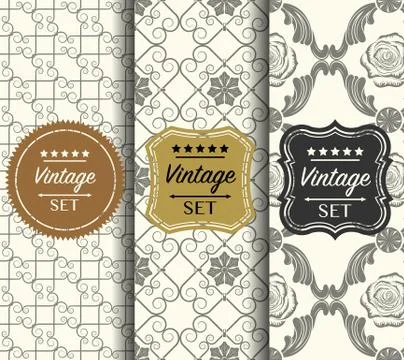 Bright seamless vector pattern made of forged elements Stock Illustration