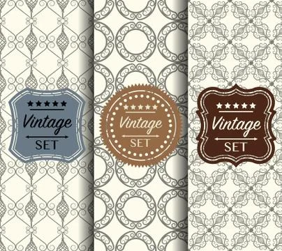 Bright seamless vector pattern made of forged elements Stockillustratie