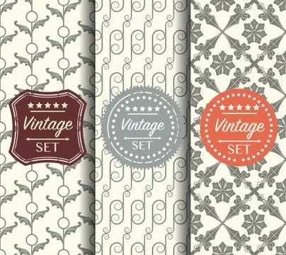 Bright seamless vector pattern made of forged elements Stock Illustration