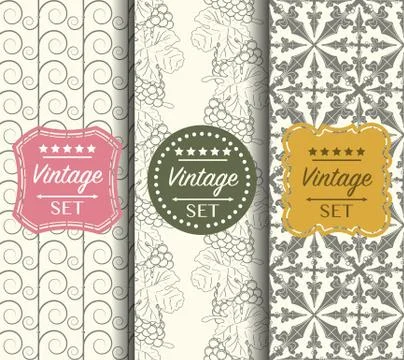 Bright seamless vector pattern made of forged elements Stock Illustration